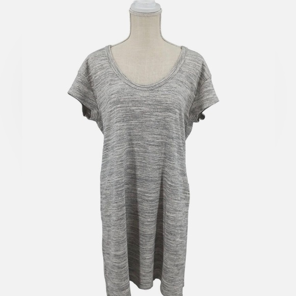 ATM Anthony Thomas Melillo NWOT French Terry Stone Gray Sweatshirt Dress- Medium - Picture 2 of 7